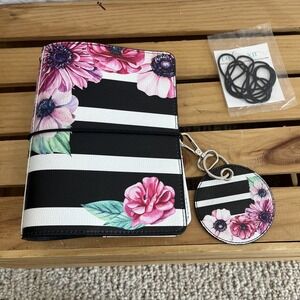 Tula Xii Planner Cover Jump Bands Keychain Striped & Floral Design